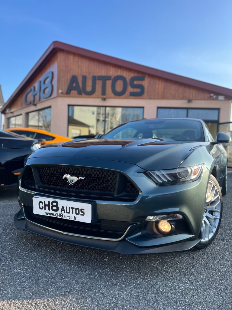 FORD MUSTANG V8 5.0 GT FASTBACK *DISPO ET VISIBLE SUR NOTRE PARC* BOITE AUTO COUPE PACK PREMIUM MAMBA GREEN 40900 €