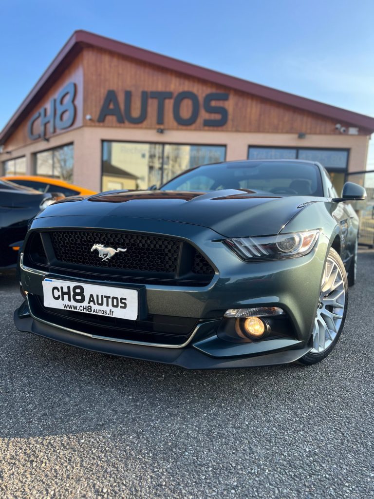 FORD MUSTANG V8 5.0 GT FASTBACK *DISPO ET VISIBLE SUR NOTRE PARC* BOITE AUTO COUPE PACK PREMIUM MAMBA GREEN 40900 €