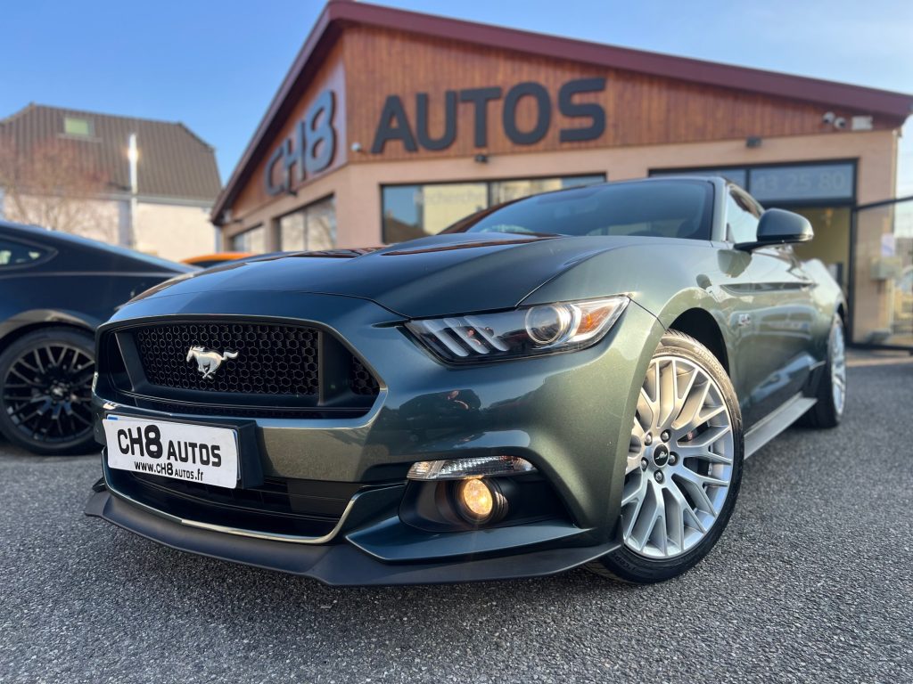FORD MUSTANG V8 5.0 GT FASTBACK *DISPO ET VISIBLE SUR NOTRE PARC* BOITE AUTO COUPE PACK PREMIUM MAMBA GREEN 40900 €