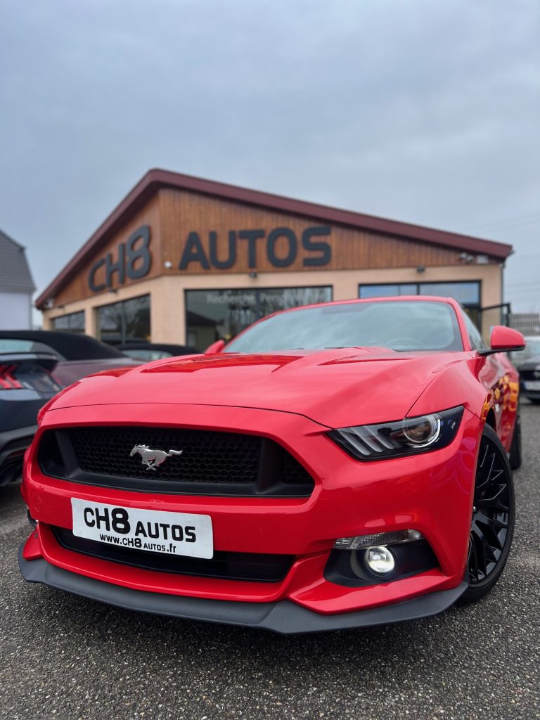 Ford mustang v8 5.0 gt fastback rouge pack premium *visible et disponible sur notre parc* 40900eur