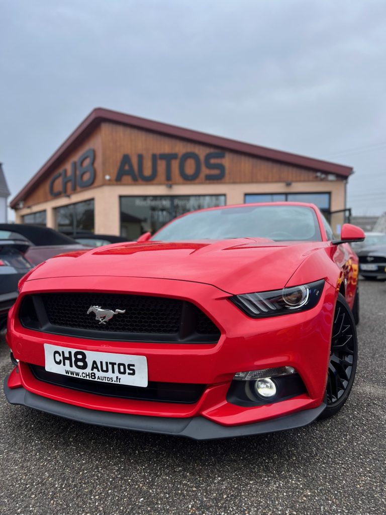 Ford mustang v8 5.0 gt fastback rouge pack premium *visible et disponible sur notre parc* 40900eur