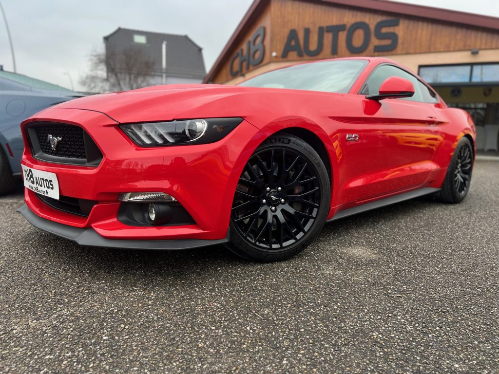 Ford mustang v8 5.0 gt fastback rouge pack premium *visible et disponible sur notre parc* 40900eur
